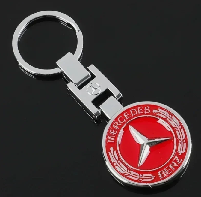 MB KEY RING - RED AND SILVER