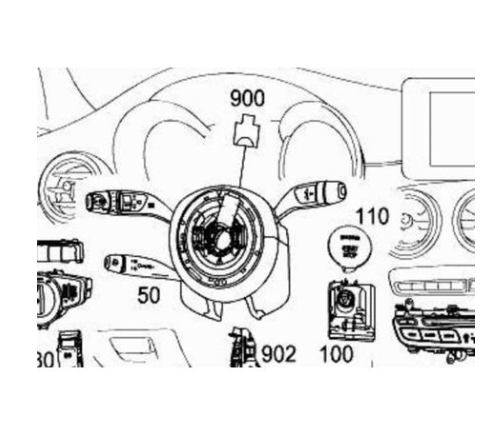 Steering Module/ Steering Angle Sensor for MB W205 - A2059001339/ 2609