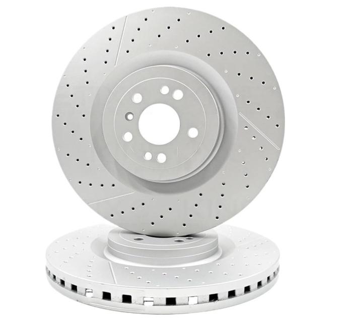 BRAKE DISCS SET W166 - FRONT VENTED + DRILLED