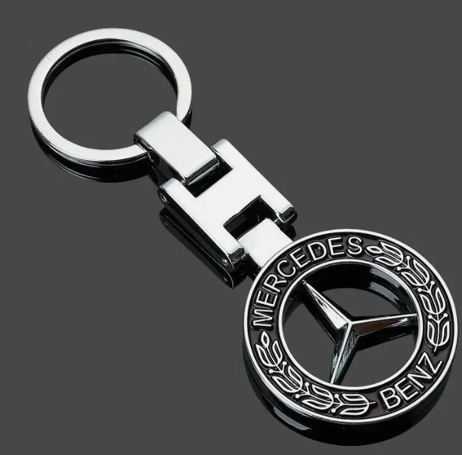 MB KEY RING - MB BLACK AND SILVER