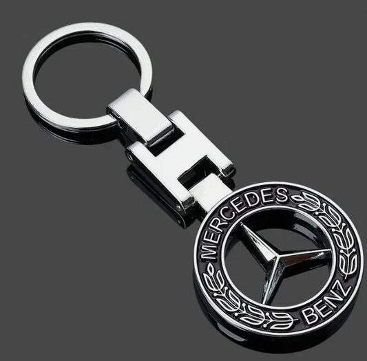 MB KEY RING - MB BLACK AND SILVER